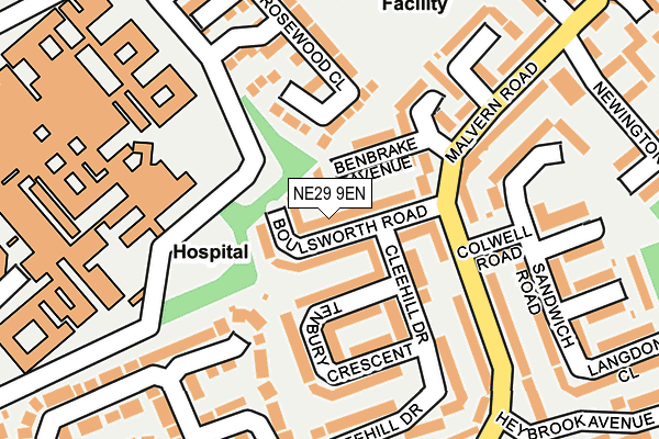 NE29 9EN map - OS OpenMap – Local (Ordnance Survey)