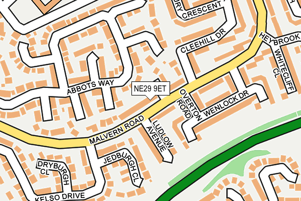 NE29 9ET map - OS OpenMap – Local (Ordnance Survey)