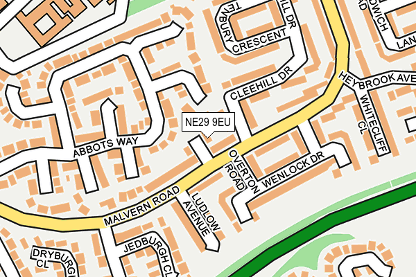 NE29 9EU map - OS OpenMap – Local (Ordnance Survey)