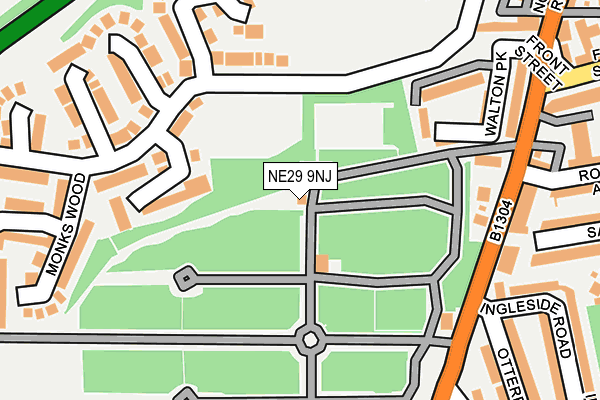 NE29 9NJ map - OS OpenMap – Local (Ordnance Survey)