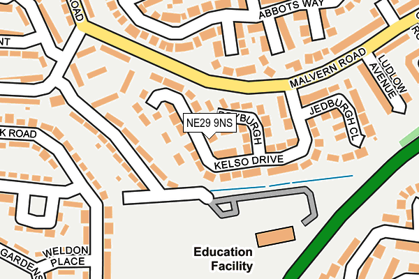 NE29 9NS map - OS OpenMap – Local (Ordnance Survey)
