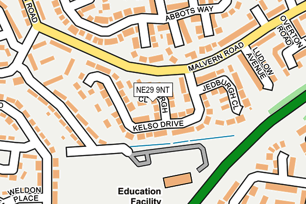 NE29 9NT map - OS OpenMap – Local (Ordnance Survey)