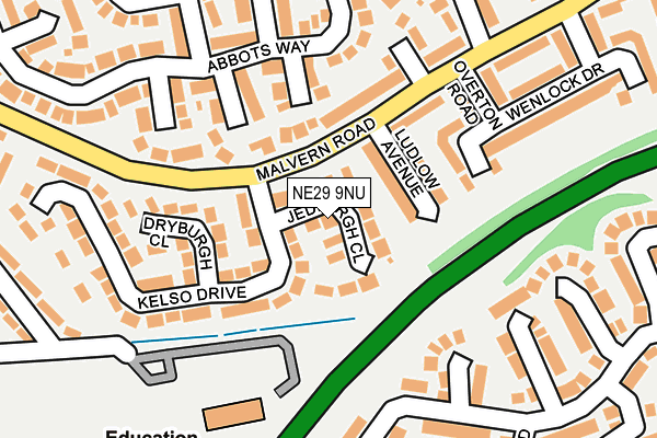 NE29 9NU map - OS OpenMap – Local (Ordnance Survey)