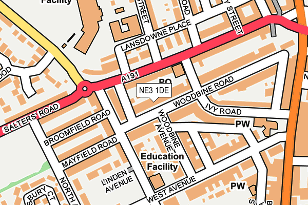 Map of WOODBINE BUSINESS SERVICES LTD at local scale