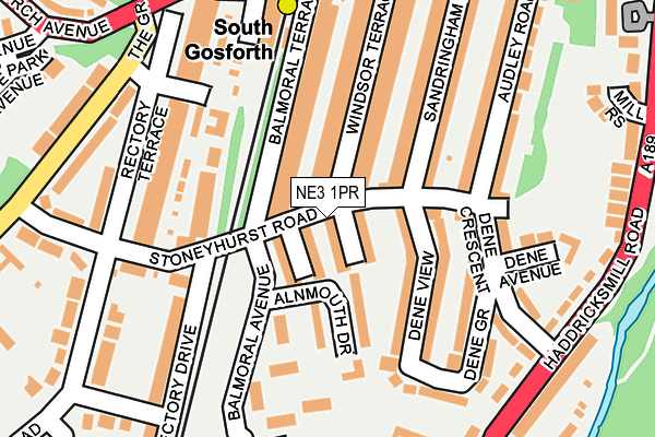 NE3 1PR map - OS OpenMap – Local (Ordnance Survey)