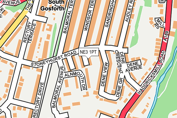 NE3 1PT map - OS OpenMap – Local (Ordnance Survey)