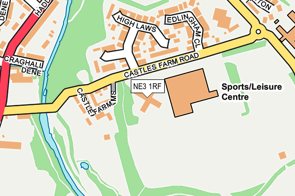 NE3 1RF map - OS OpenMap – Local (Ordnance Survey)