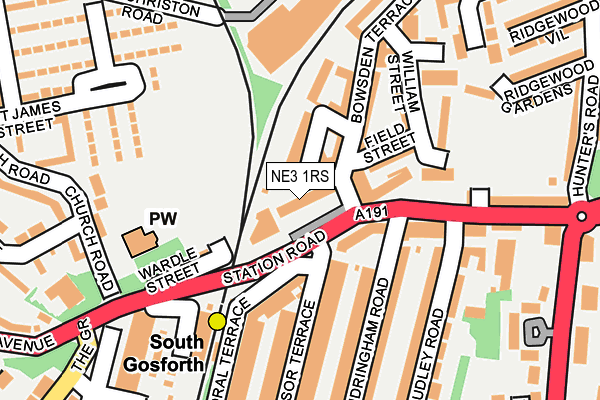 NE3 1RS map - OS OpenMap – Local (Ordnance Survey)