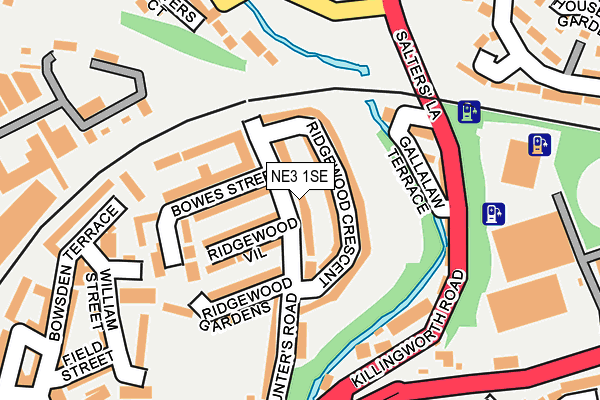 NE3 1SE map - OS OpenMap – Local (Ordnance Survey)