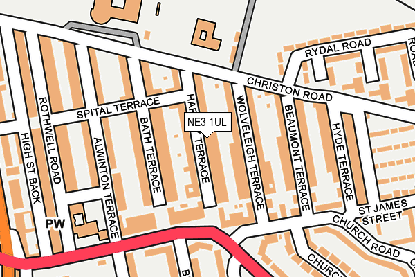 NE3 1UL map - OS OpenMap – Local (Ordnance Survey)