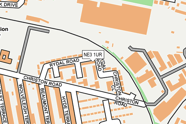 NE3 1UR map - OS OpenMap – Local (Ordnance Survey)