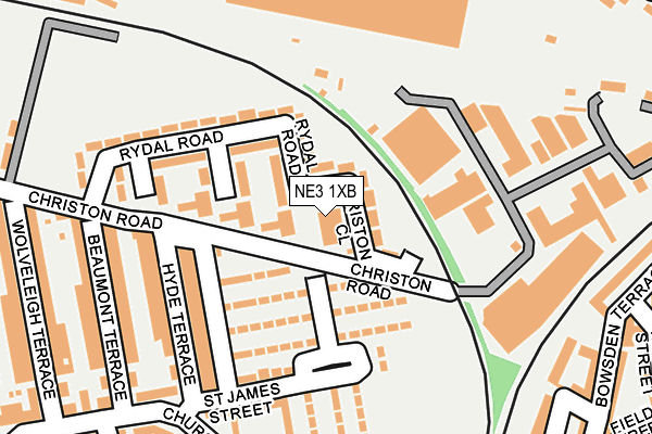 NE3 1XB map - OS OpenMap – Local (Ordnance Survey)