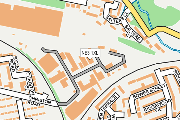NE3 1XL map - OS OpenMap – Local (Ordnance Survey)