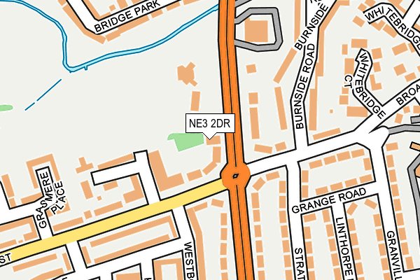 NE3 2DR map - OS OpenMap – Local (Ordnance Survey)