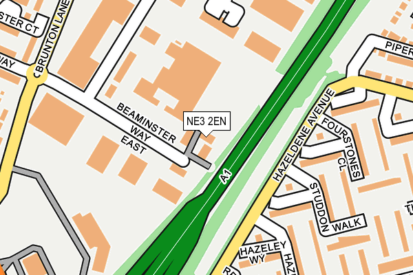 NE3 2EN map - OS OpenMap – Local (Ordnance Survey)