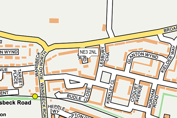 NE3 2NL map - OS OpenMap – Local (Ordnance Survey)