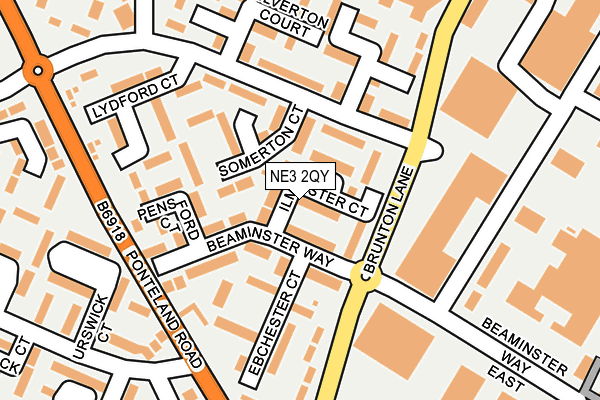 NE3 2QY map - OS OpenMap – Local (Ordnance Survey)