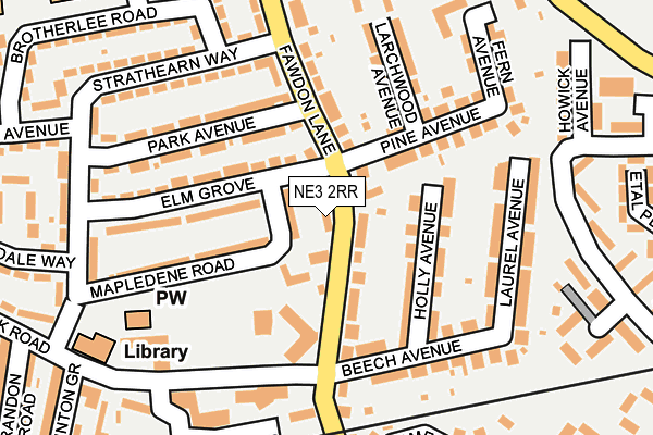 NE3 2RR map - OS OpenMap – Local (Ordnance Survey)