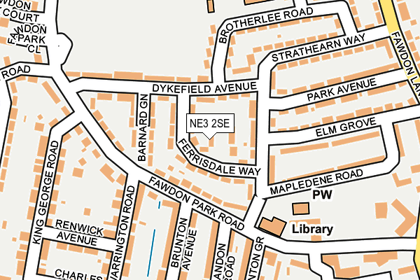 NE3 2SE map - OS OpenMap – Local (Ordnance Survey)