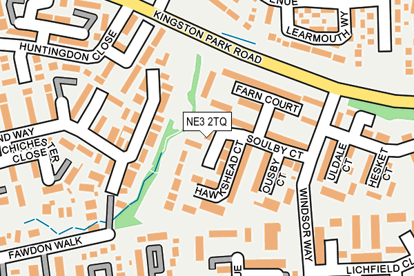 NE3 2TQ map - OS OpenMap – Local (Ordnance Survey)