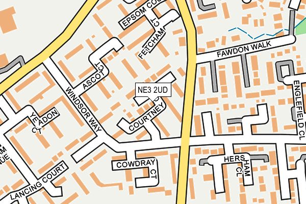 NE3 2UD map - OS OpenMap – Local (Ordnance Survey)