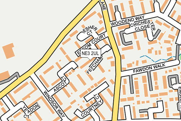 NE3 2UL map - OS OpenMap – Local (Ordnance Survey)