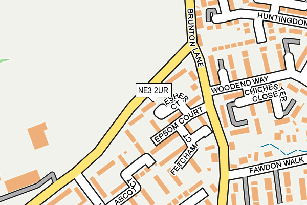 NE3 2UR map - OS OpenMap – Local (Ordnance Survey)