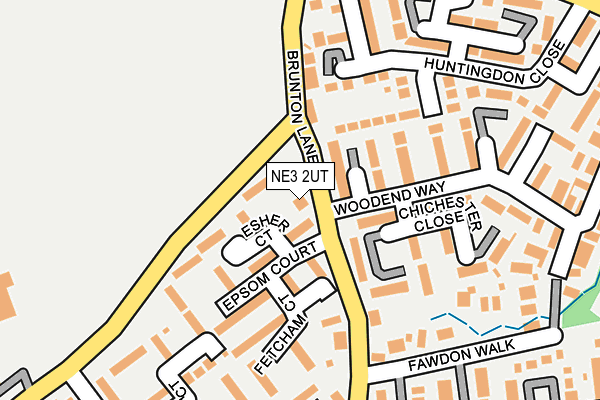 NE3 2UT map - OS OpenMap – Local (Ordnance Survey)
