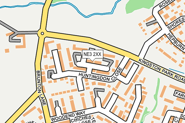 NE3 2XX map - OS OpenMap – Local (Ordnance Survey)