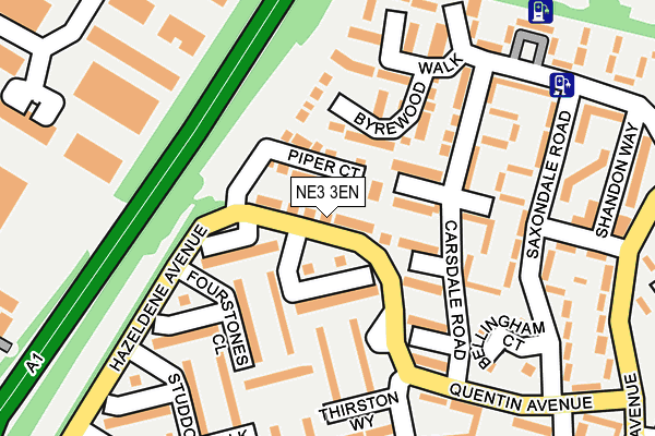 NE3 3EN map - OS OpenMap – Local (Ordnance Survey)
