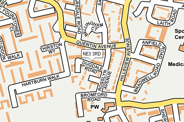 NE3 3RD map - OS OpenMap – Local (Ordnance Survey)