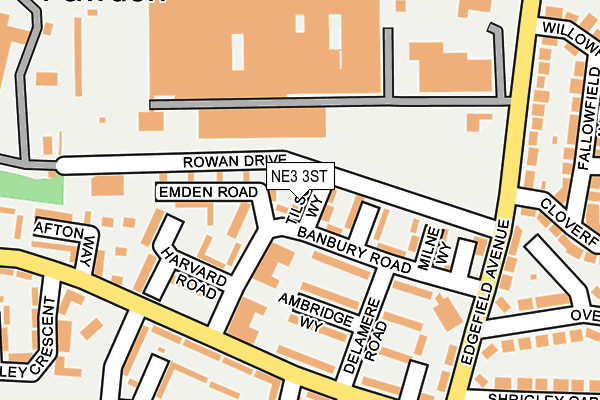 NE3 3ST map - OS OpenMap – Local (Ordnance Survey)