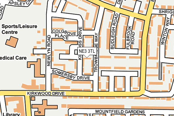 NE3 3TL map - OS OpenMap – Local (Ordnance Survey)