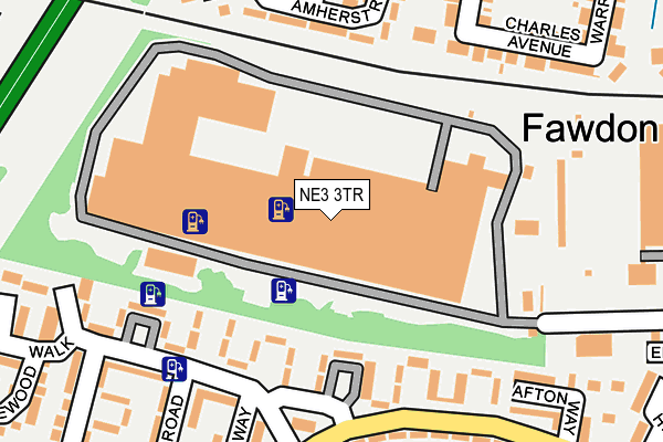 NE3 3TR map - OS OpenMap – Local (Ordnance Survey)