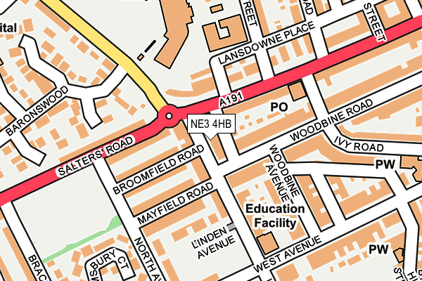 Map of 11 MAYFIELD ROAD NE3 LIMITED at local scale