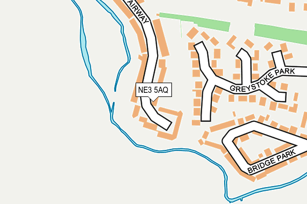 NE3 5AQ map - OS OpenMap – Local (Ordnance Survey)