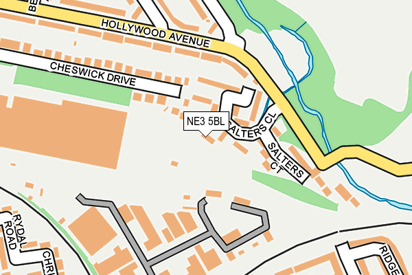 NE3 5BL map - OS OpenMap – Local (Ordnance Survey)
