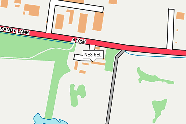 NE3 5EL map - OS OpenMap – Local (Ordnance Survey)