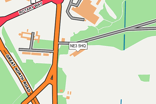 NE3 5HQ map - OS OpenMap – Local (Ordnance Survey)