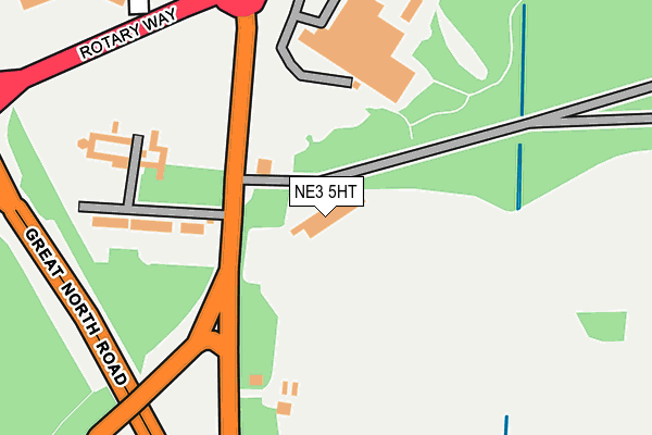 NE3 5HT map - OS OpenMap – Local (Ordnance Survey)