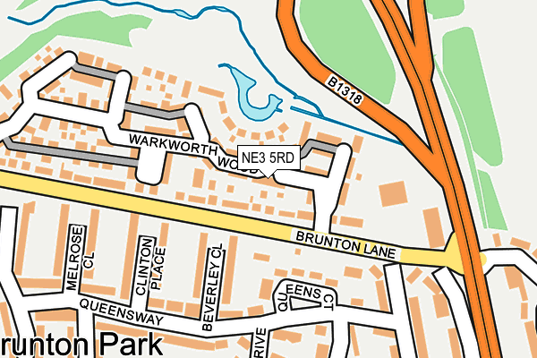 NE3 5RD map - OS OpenMap – Local (Ordnance Survey)