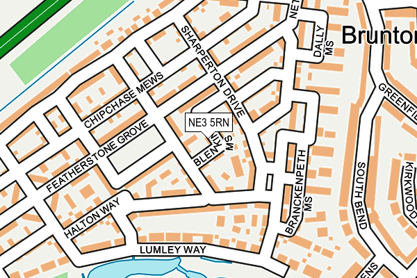 NE3 5RN map - OS OpenMap – Local (Ordnance Survey)