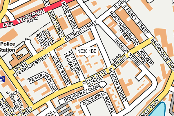 NE30 1BE map - OS OpenMap – Local (Ordnance Survey)