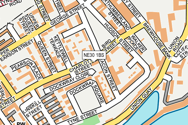 NE30 1BS map - OS OpenMap – Local (Ordnance Survey)