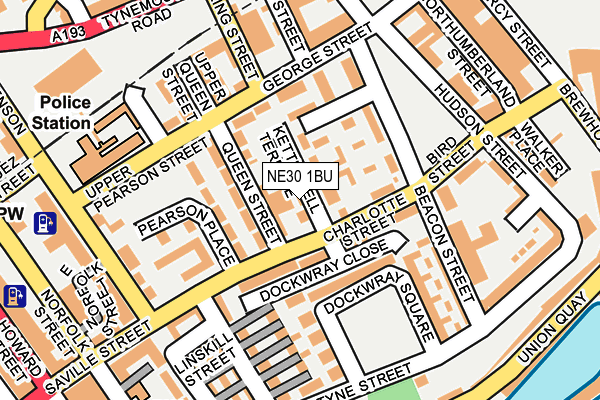 NE30 1BU map - OS OpenMap – Local (Ordnance Survey)