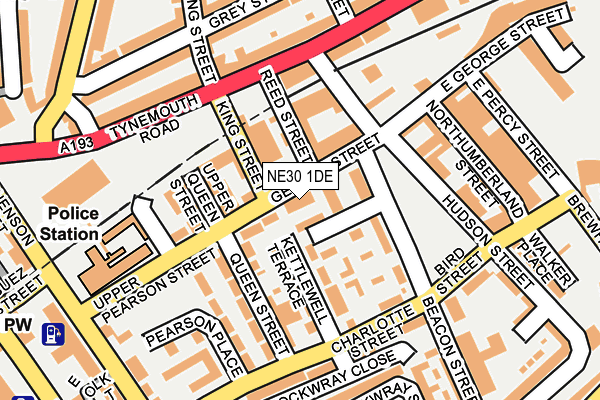 NE30 1DE map - OS OpenMap – Local (Ordnance Survey)