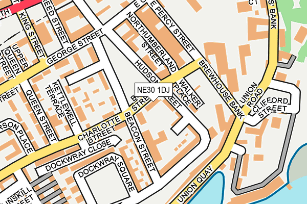 NE30 1DJ map - OS OpenMap – Local (Ordnance Survey)
