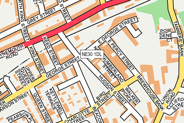 NE30 1DL map - OS OpenMap – Local (Ordnance Survey)