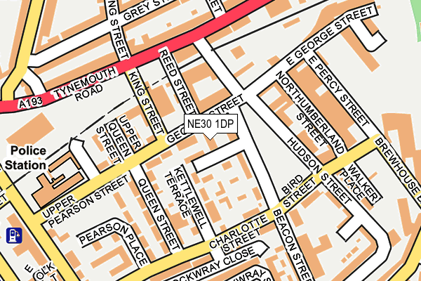 NE30 1DP map - OS OpenMap – Local (Ordnance Survey)