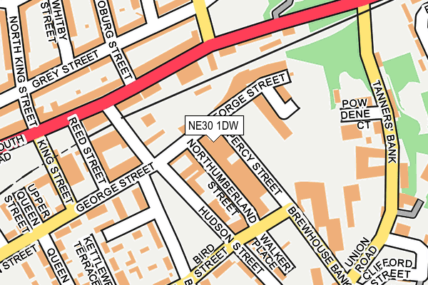 NE30 1DW map - OS OpenMap – Local (Ordnance Survey)